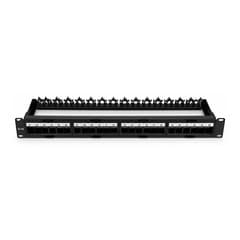 24 Port Blank Patch Panel with back-bar
